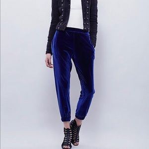 Free People Velvet Joggers